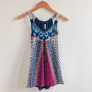 Xhilaration Large Boho Bohemian Festival Tank